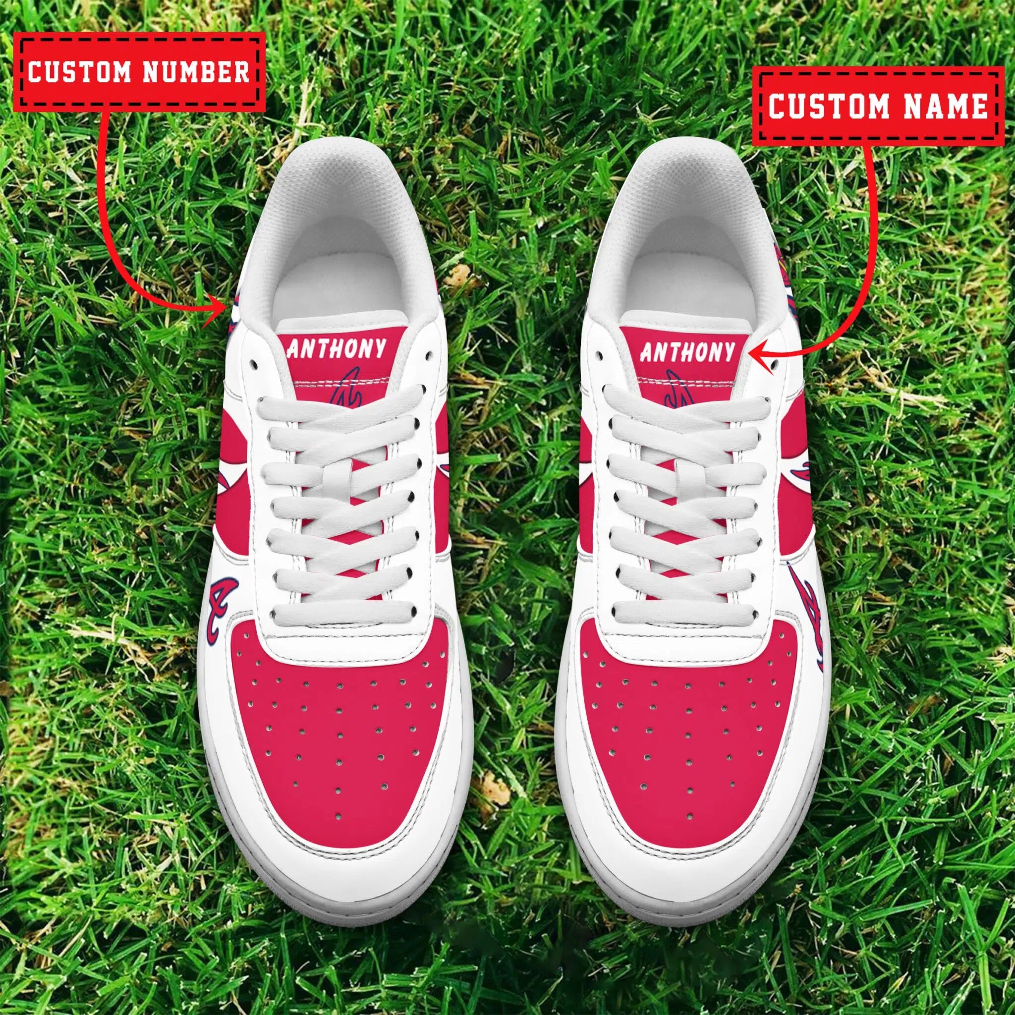 Ideafootwear Atlanta Braves MLB Air Low-Top Sneakers Shoes For Men And Women 1