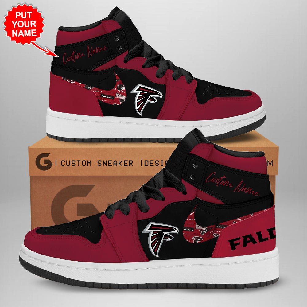 Ideafootwear Atlanta Falcons AJ1 High Sneakers Shoes For Men And Women 4