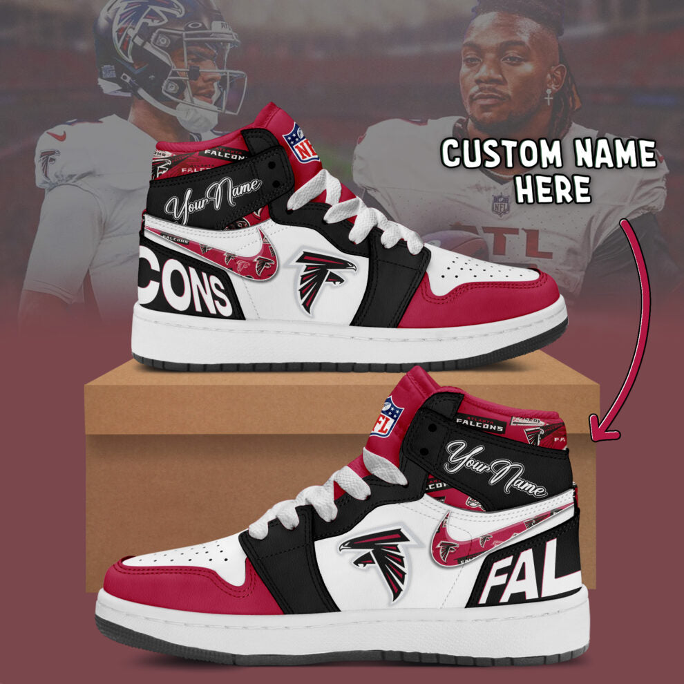 Ideafootwear Atlanta Falcons AJ1 High Sneakers Shoes For Men And Women 7