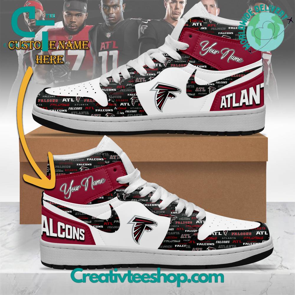 Ideafootwear Atlanta Falcons AJ1 High Sneakers Shoes For Men And Women 6