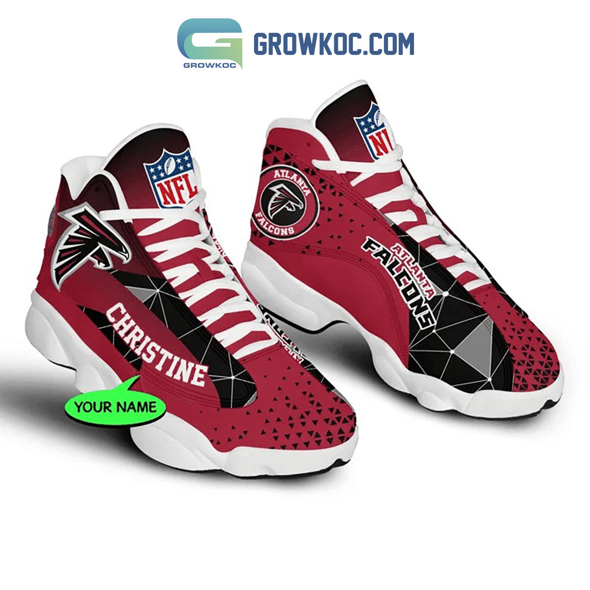 Ideafootwear Atlanta Falcons AJ13 Sneakers Shoes For Men And Women 4