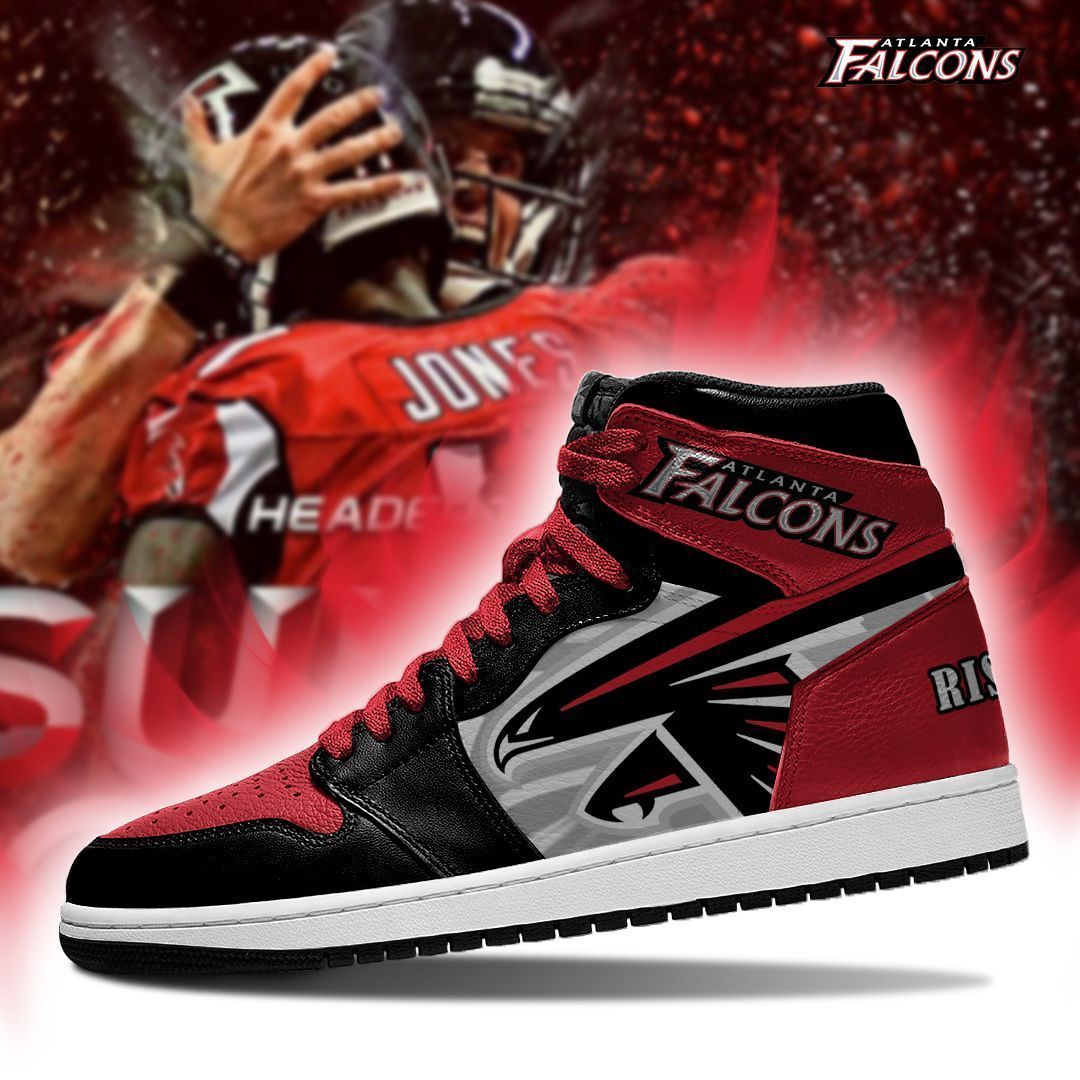 Ideafootwear Atlanta Falcons NFL AJ1 High Sneakers Shoes For Men And Women 2