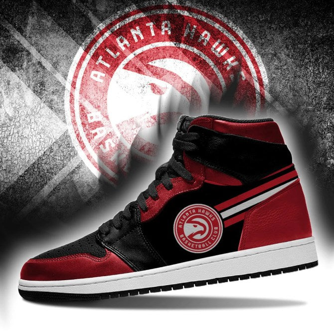 Ideafootwear Atlanta Hawks NBA AJ1 High Sneakers Shoes For Men And Women 1