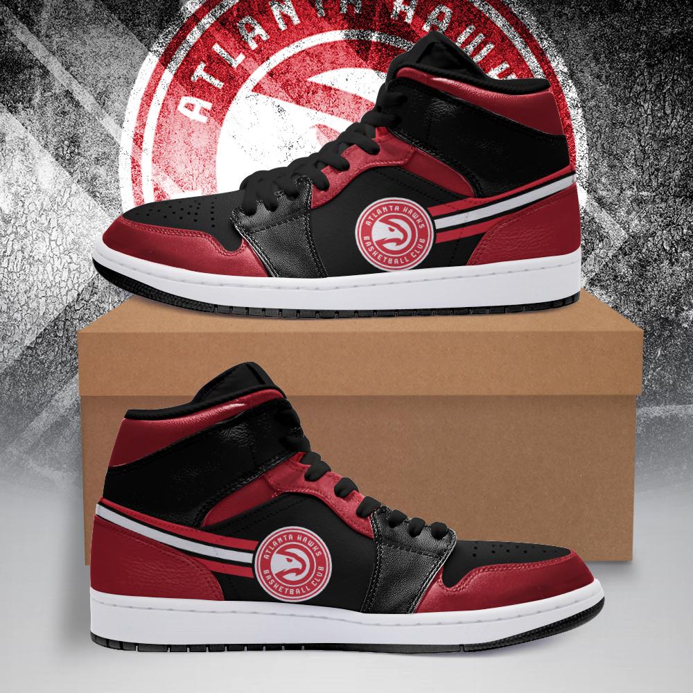 Ideafootwear Atlanta Hawks NBA AJ1 High Sneakers Shoes For Men And Women 4