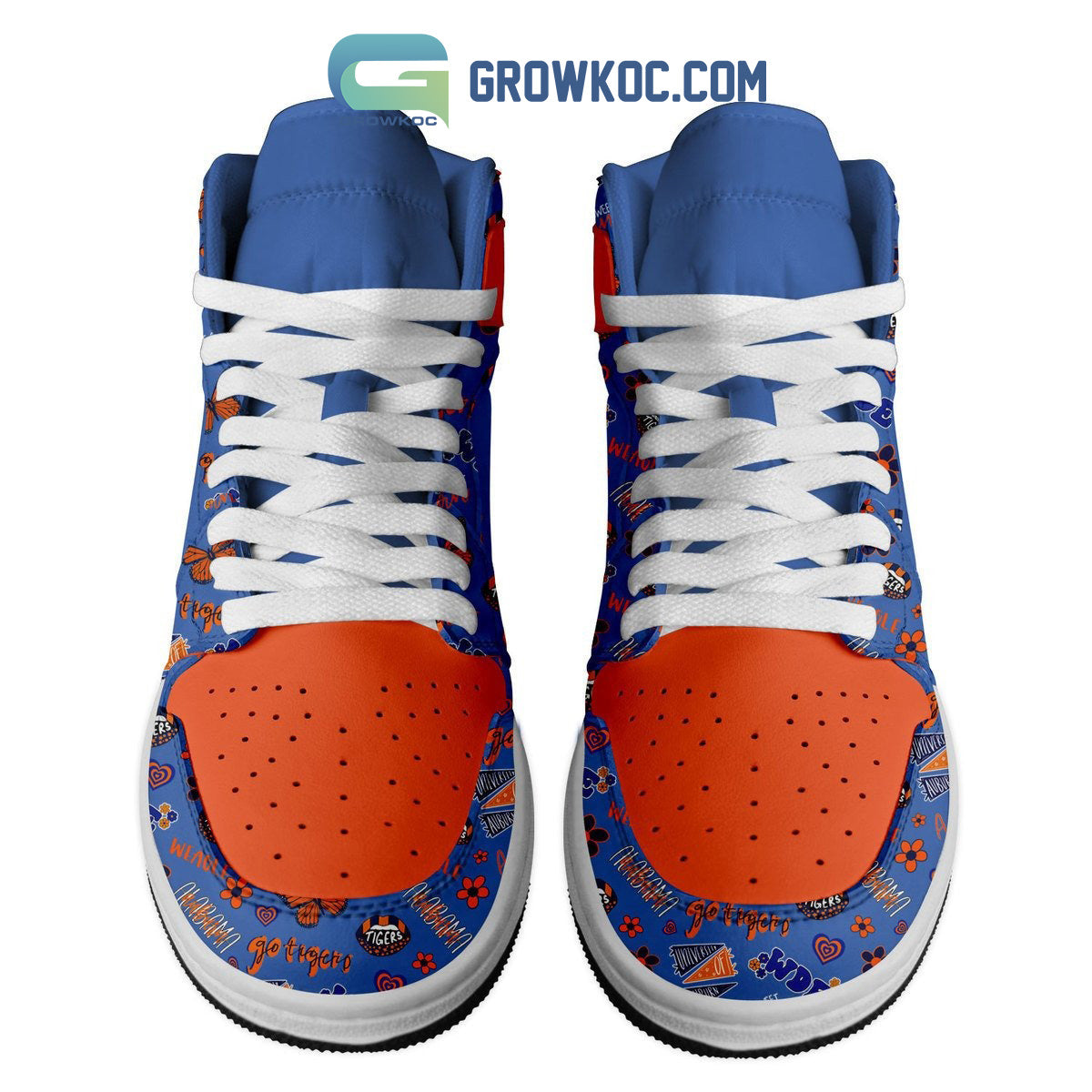 Ideafootwear Auburn Tigers AJ1 High Sneakers Shoes For Men And Women 5