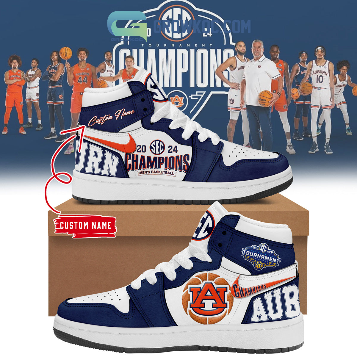 Ideafootwear Auburn Tigers AJ1 High Sneakers Shoes For Men And Women 1