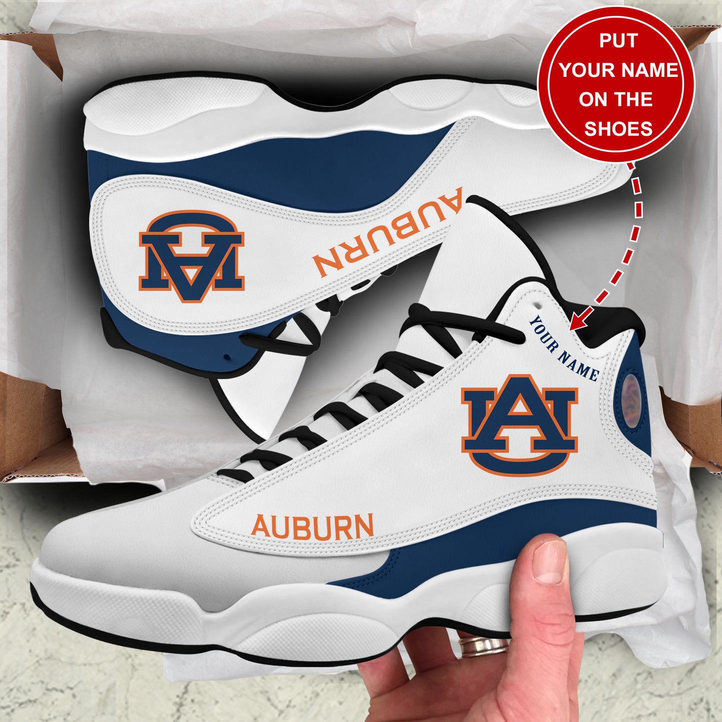 Ideafootwear Auburn Tigers AJ13 Sneakers Shoes For Men And Women 2