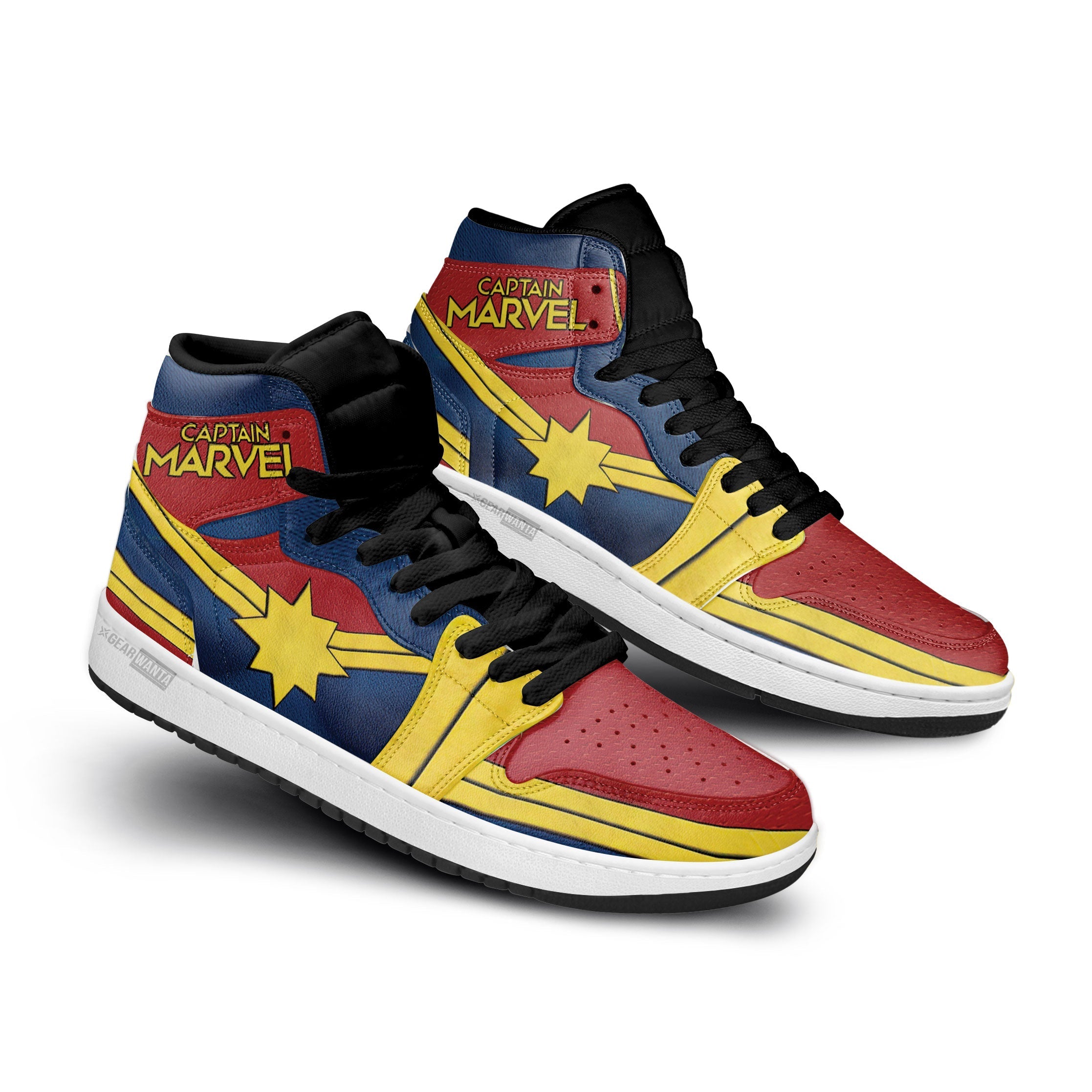 Ideafootwear Avenger Captain Marvel AJ1 High Sneakers Shoes For Men And Women 1