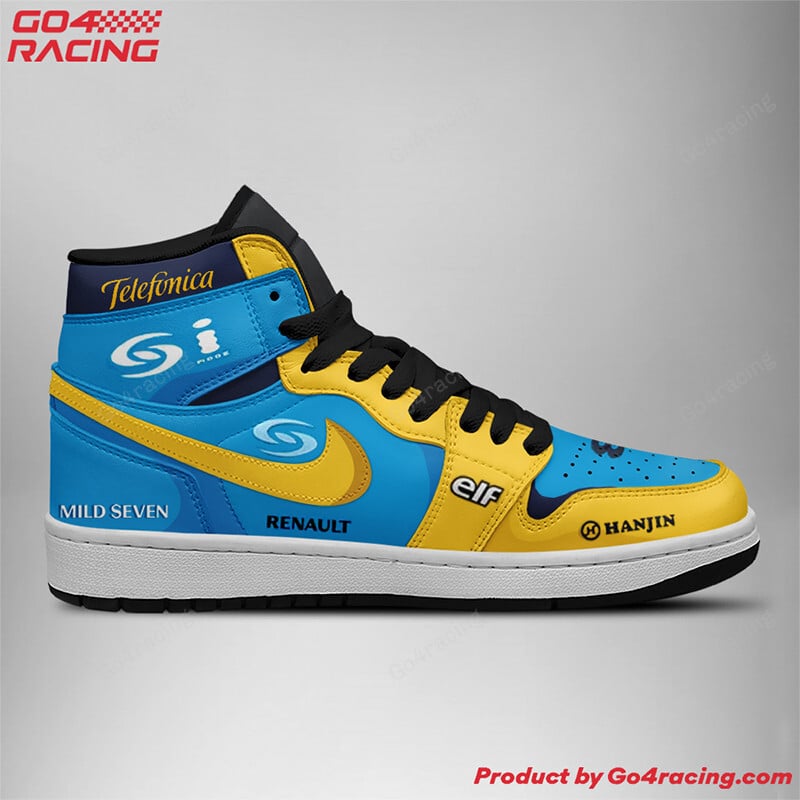 Ideafootwear Ayrton Senna Formula AJ1 High Sneakers Shoes For Men And Women 1
