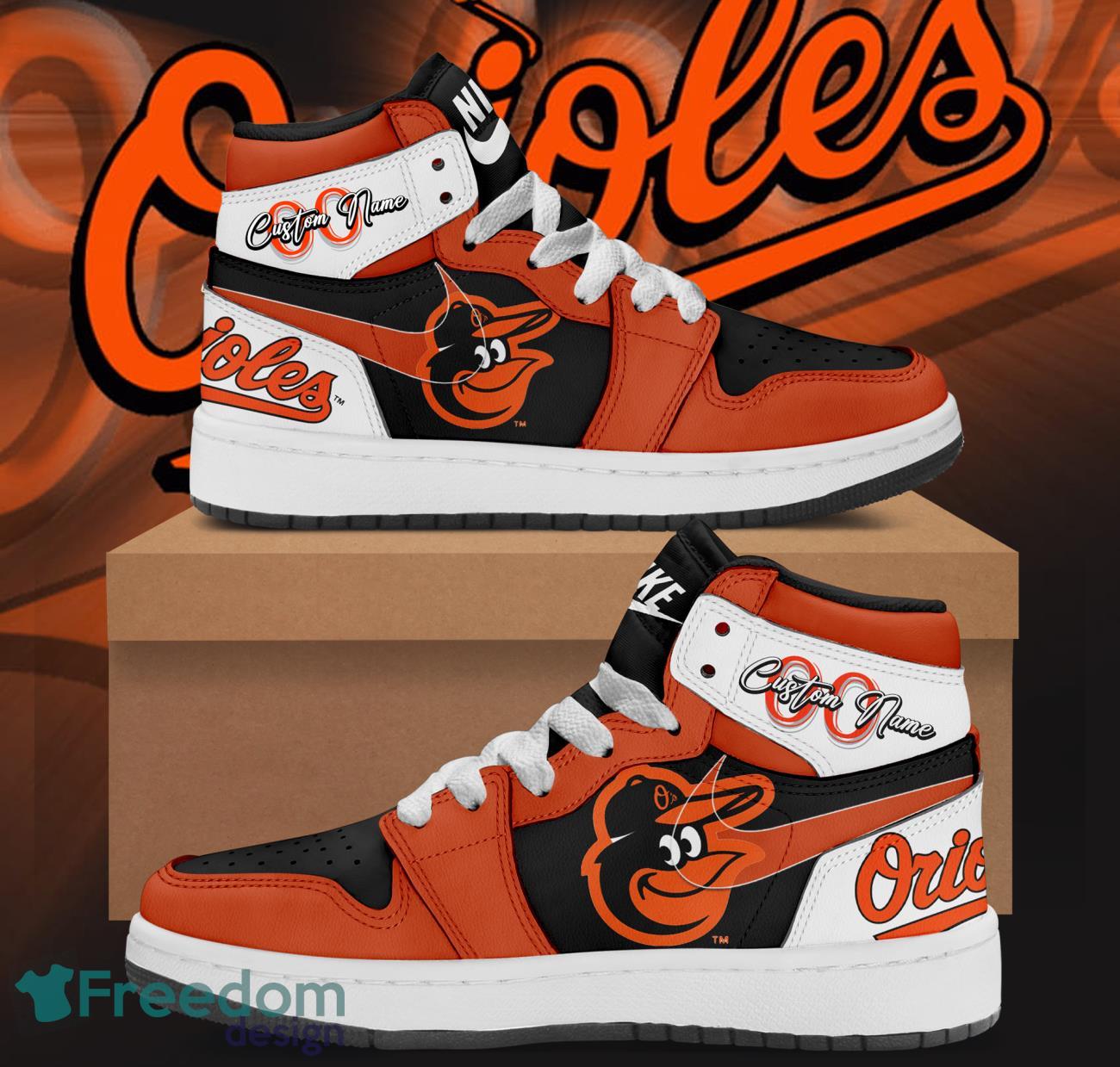 Ideafootwear Baltimore Orioles AJ1 High Sneakers Shoes For Men And Women 2