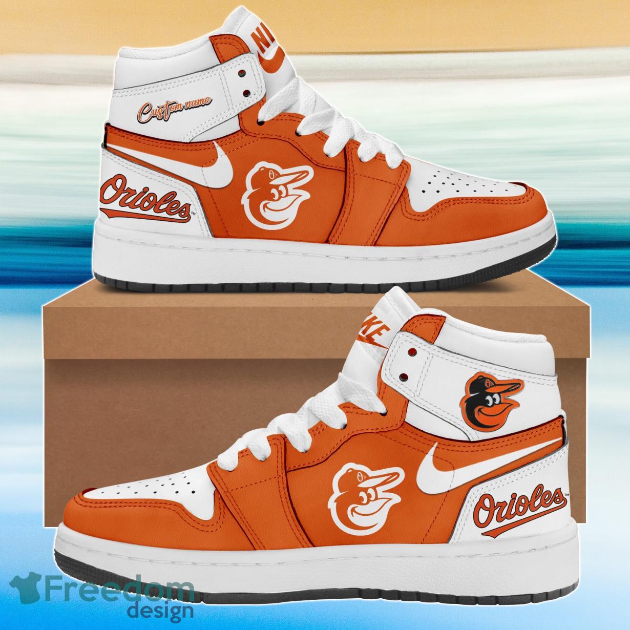 Ideafootwear Baltimore Orioles AJ1 High Sneakers Shoes For Men And Women 5