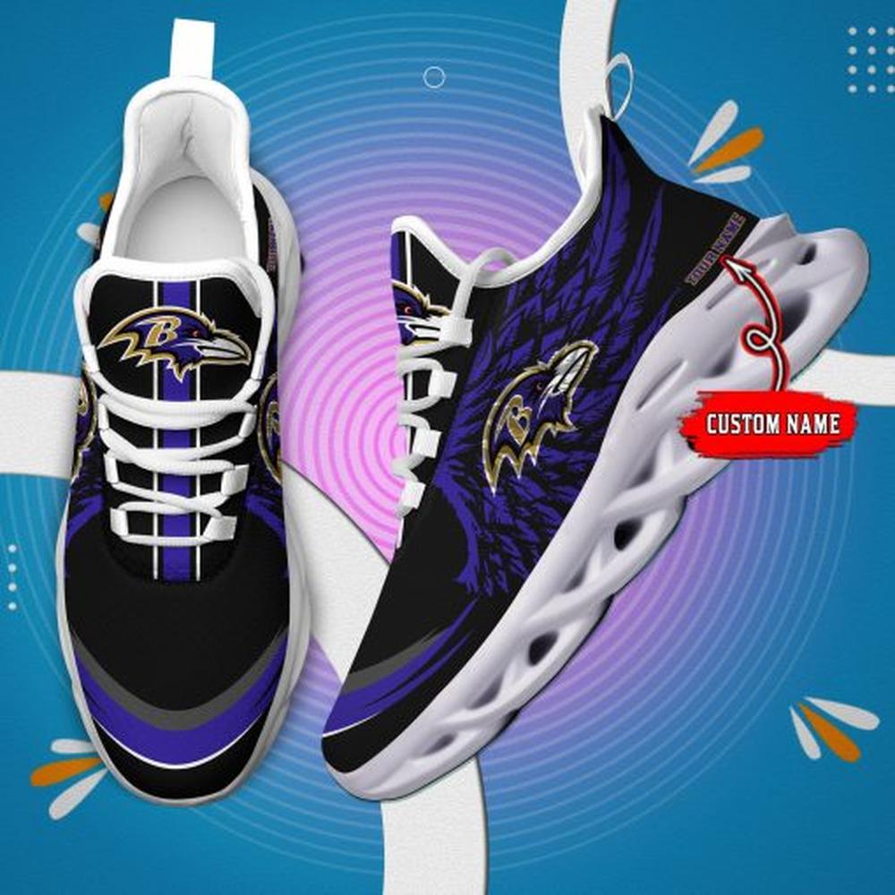 Ideafootwear Baltimore Ravens Max Soul Shoes Sneakers For Men And Women 23