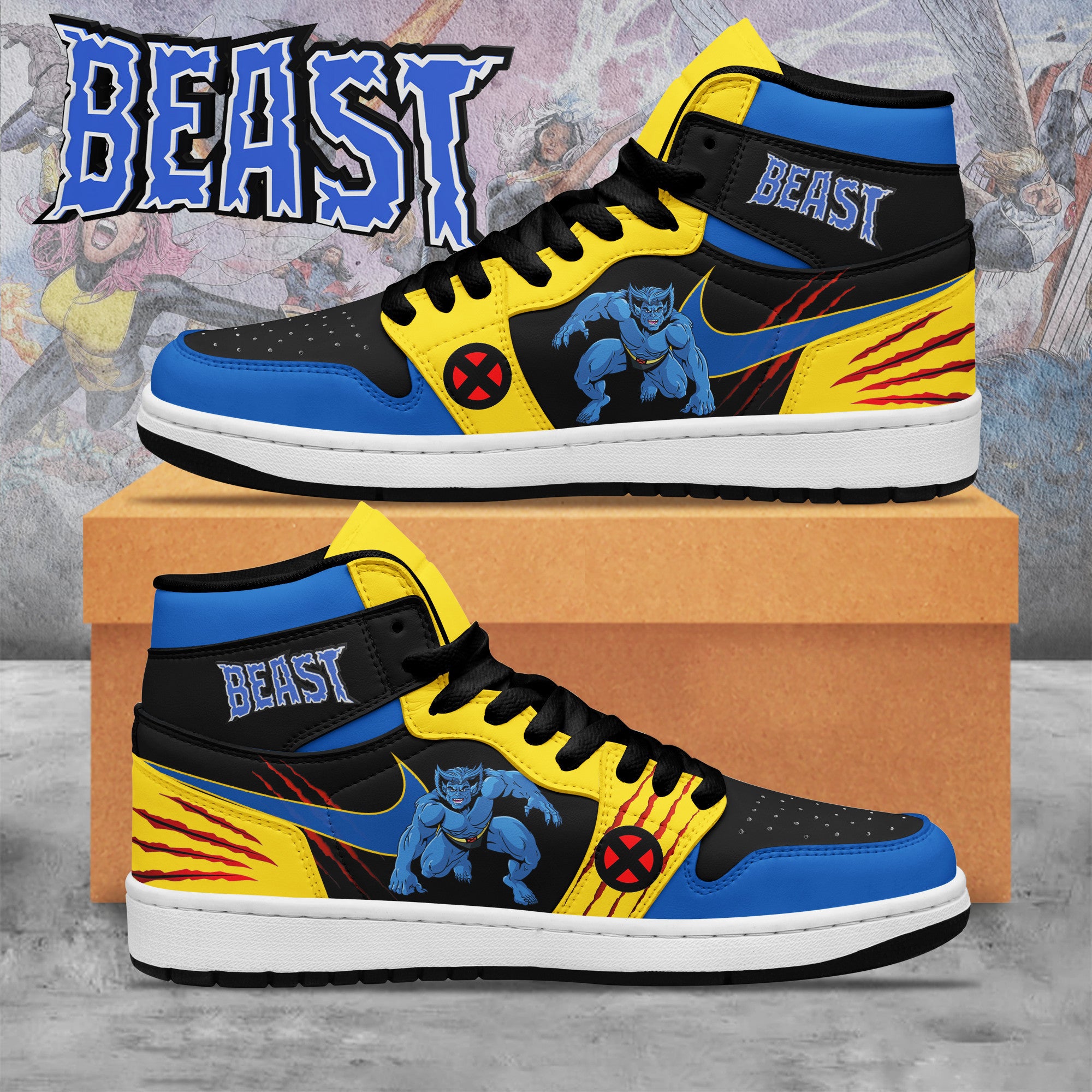 Ideafootwear Beast AJ1 High Sneakers Shoes For Men And Women 1