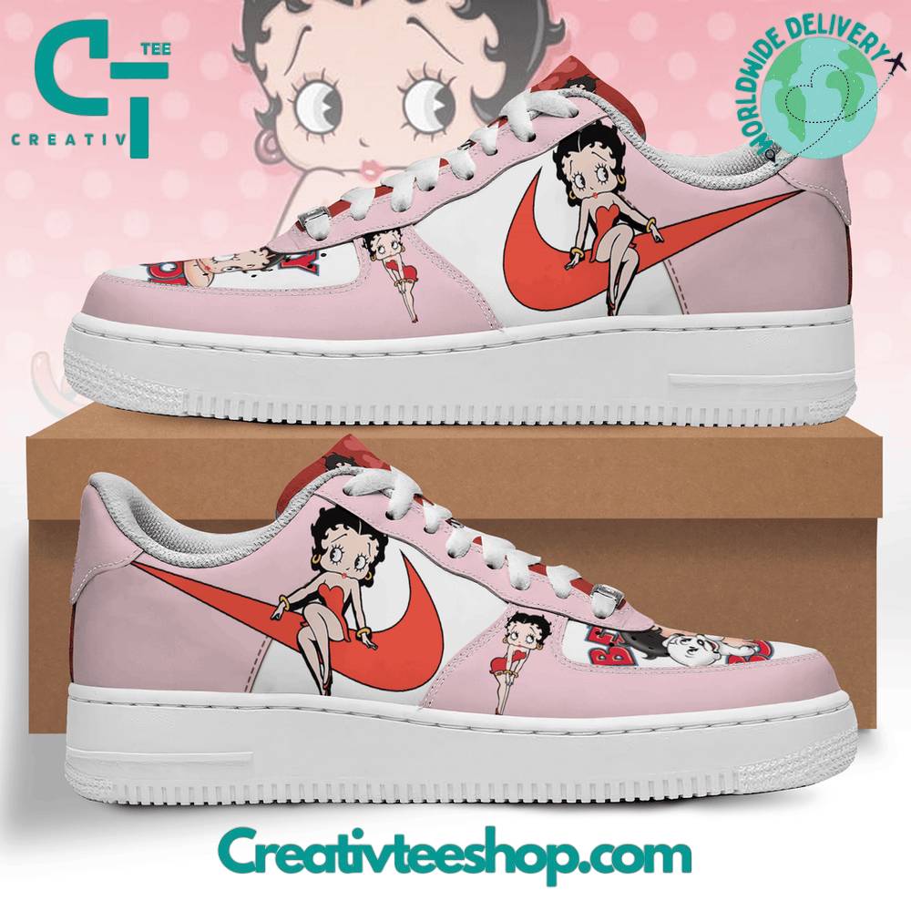 Ideafootwear Betty Boop Air Low-Top Sneakers Shoes For Men And Women 1