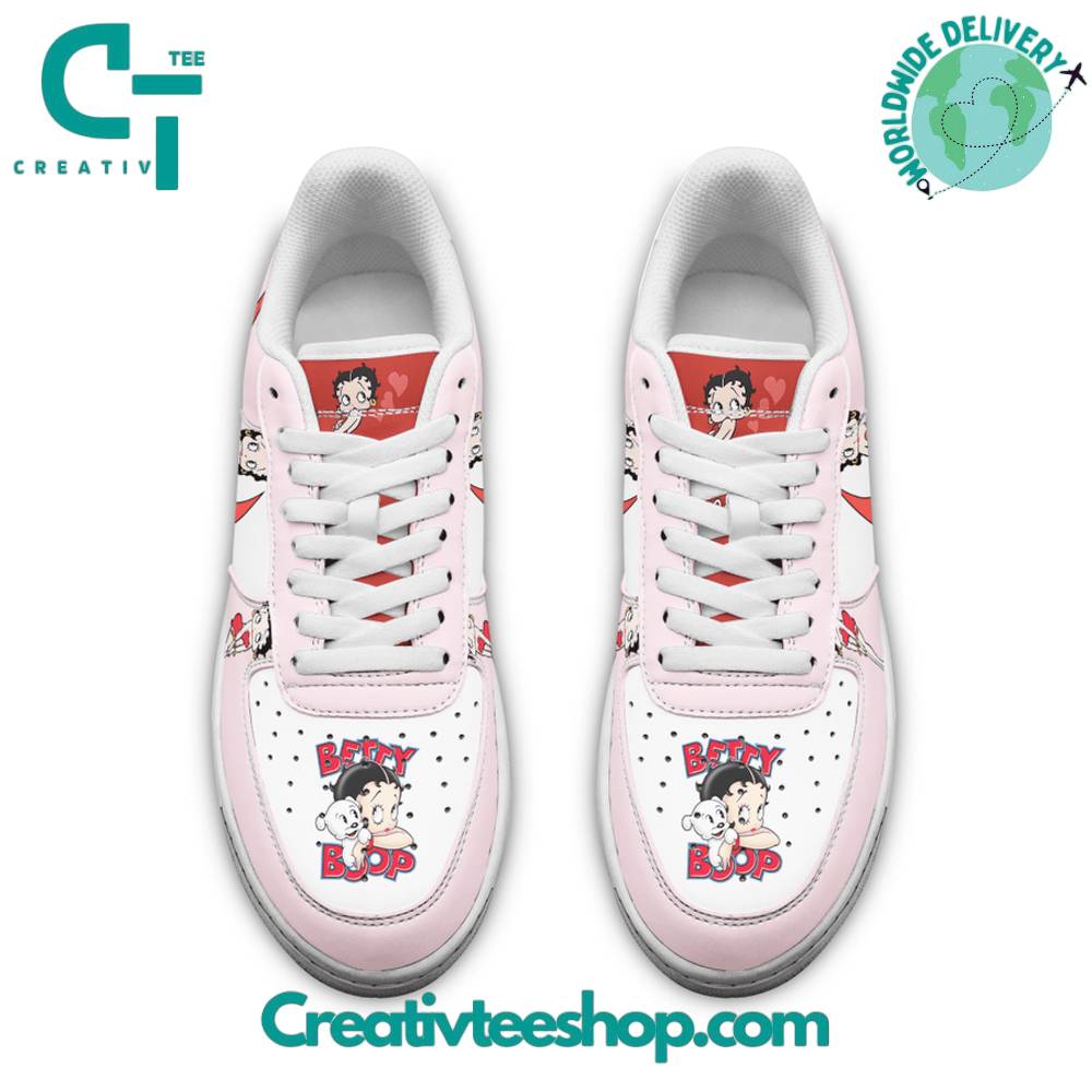 Ideafootwear Betty Boop Air Low-Top Sneakers Shoes For Men And Women 1