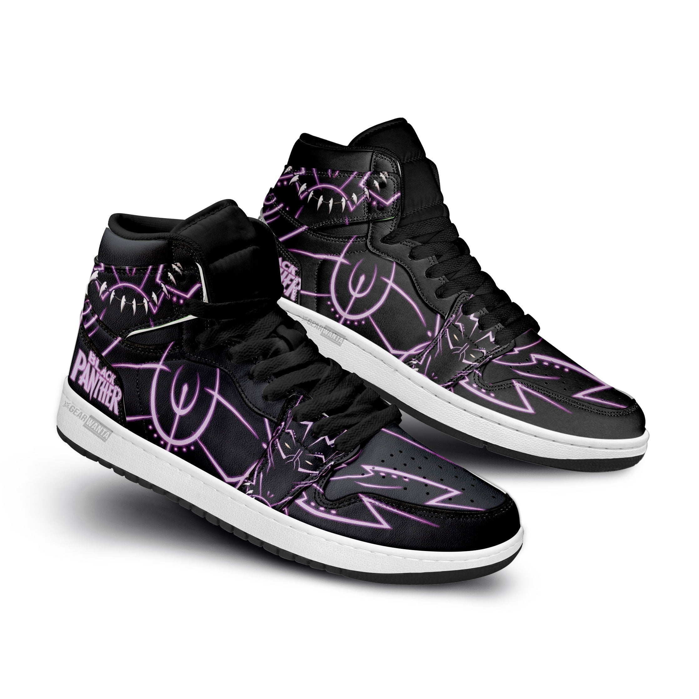 Ideafootwear Black Panther AJ1 High Sneakers Shoes For Men And Women 3
