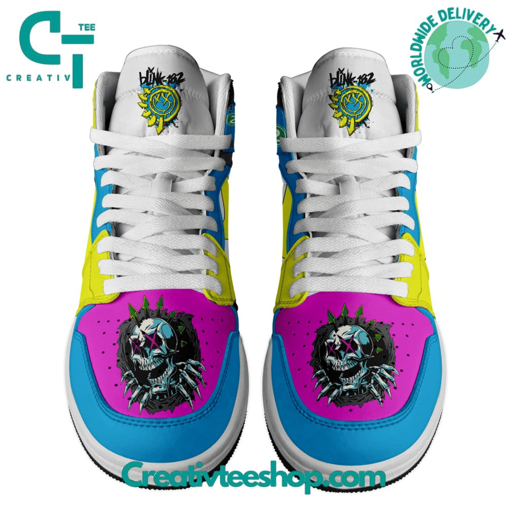 Ideafootwear Blink 182 AJ1 High Sneakers Shoes For Men And Women 4