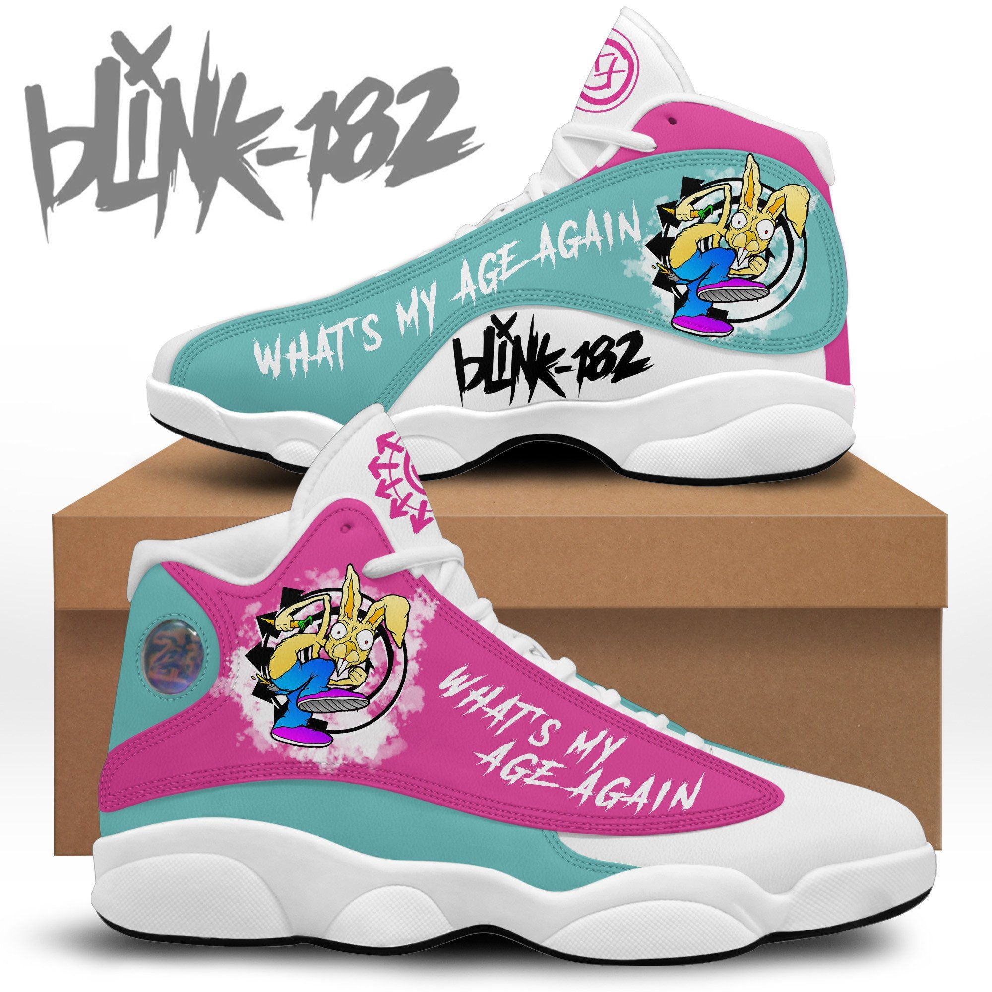 Ideafootwear Blink 182 AJ13 Sneakers Shoes For Men And Women 1
