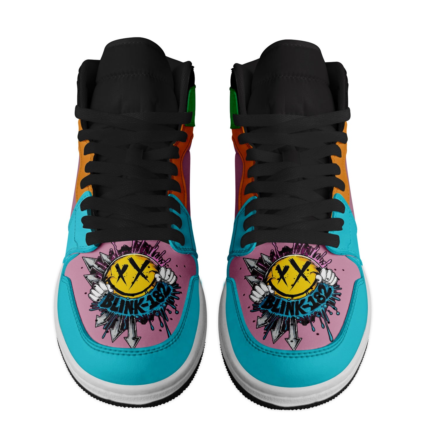 Ideafootwear Blink 182 AJ1 High Sneakers Shoes For Men And Women 10
