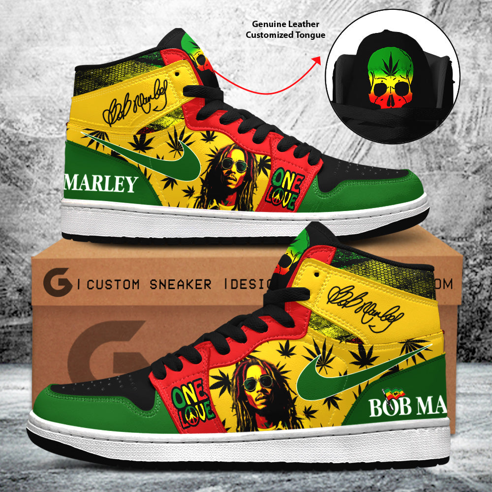 Ideafootwear Bob Marley AJ1 High Sneakers Shoes For Men And Women 15