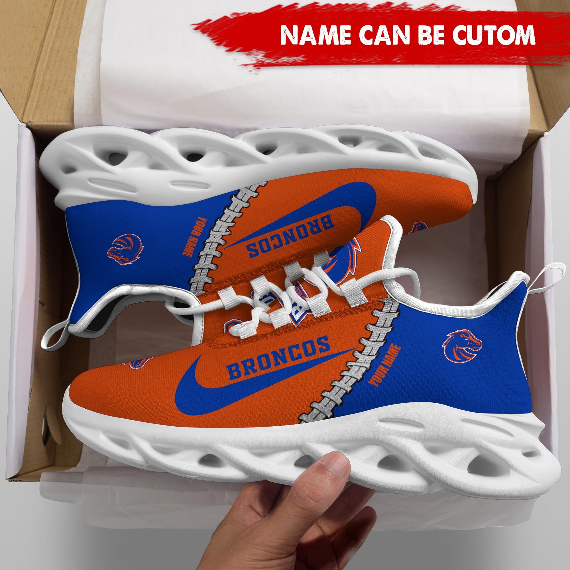 Ideafootwear Boise State Broncos Max Soul Shoes Sneakers For Men And Women 2