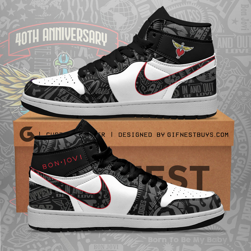 Ideafootwear Bon Jovi AJ1 High Sneakers Shoes For Men And Women 3
