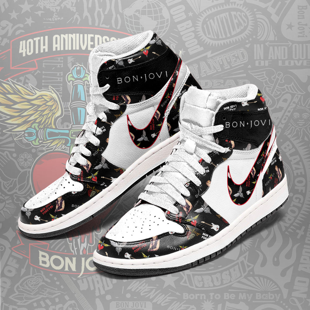 Ideafootwear Bon Jovi AJ1 High Sneakers Shoes For Men And Women 7
