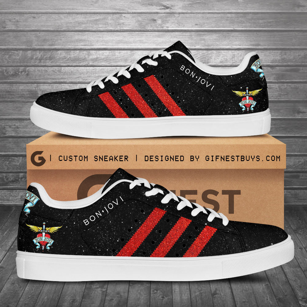 Ideafootwear Bon Jovi Skate Stan Shoes Sneakes For Men And Women 5
