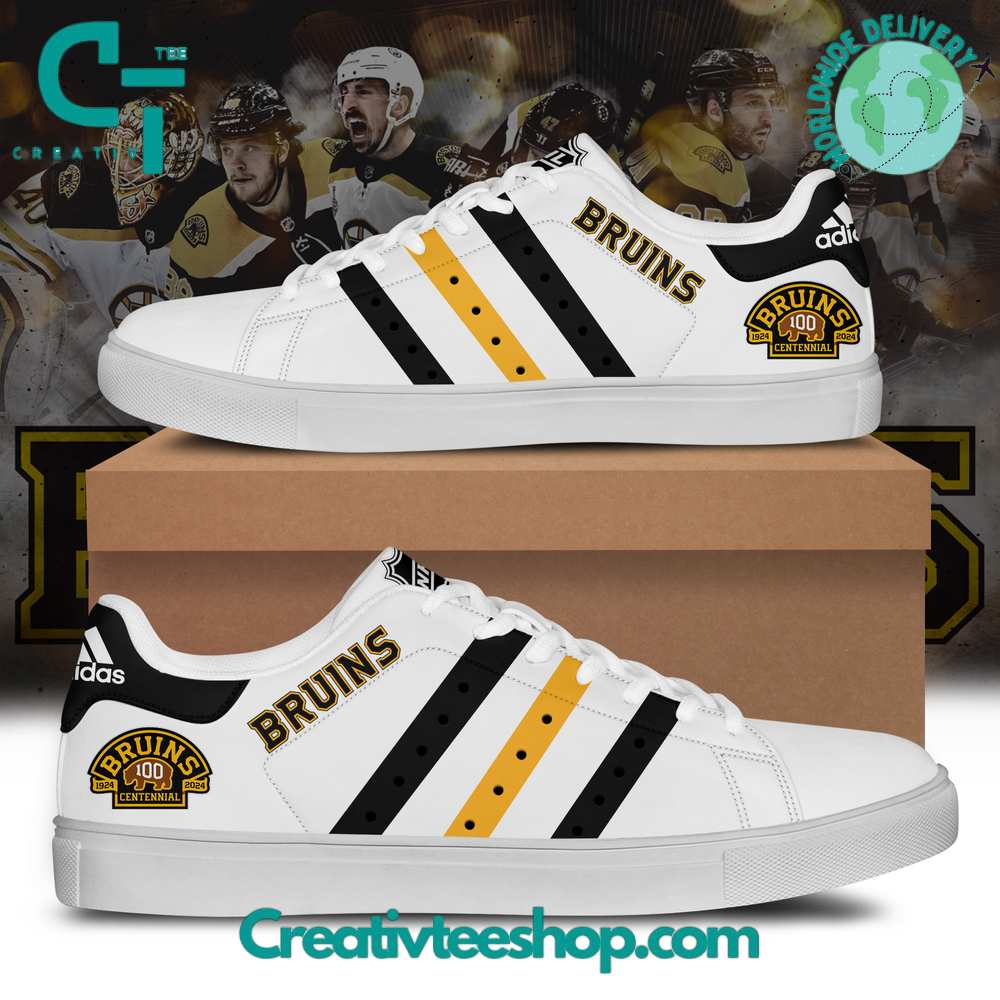 Ideafootwear Boston Bruins Skate Stan Shoes Sneakes For Men And Women 2