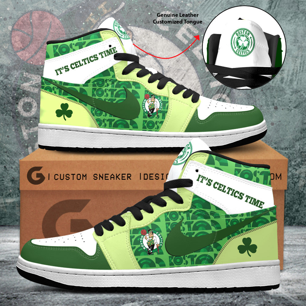Ideafootwear Boston Celtics AJ1 High Sneakers Shoes For Men And Women 6