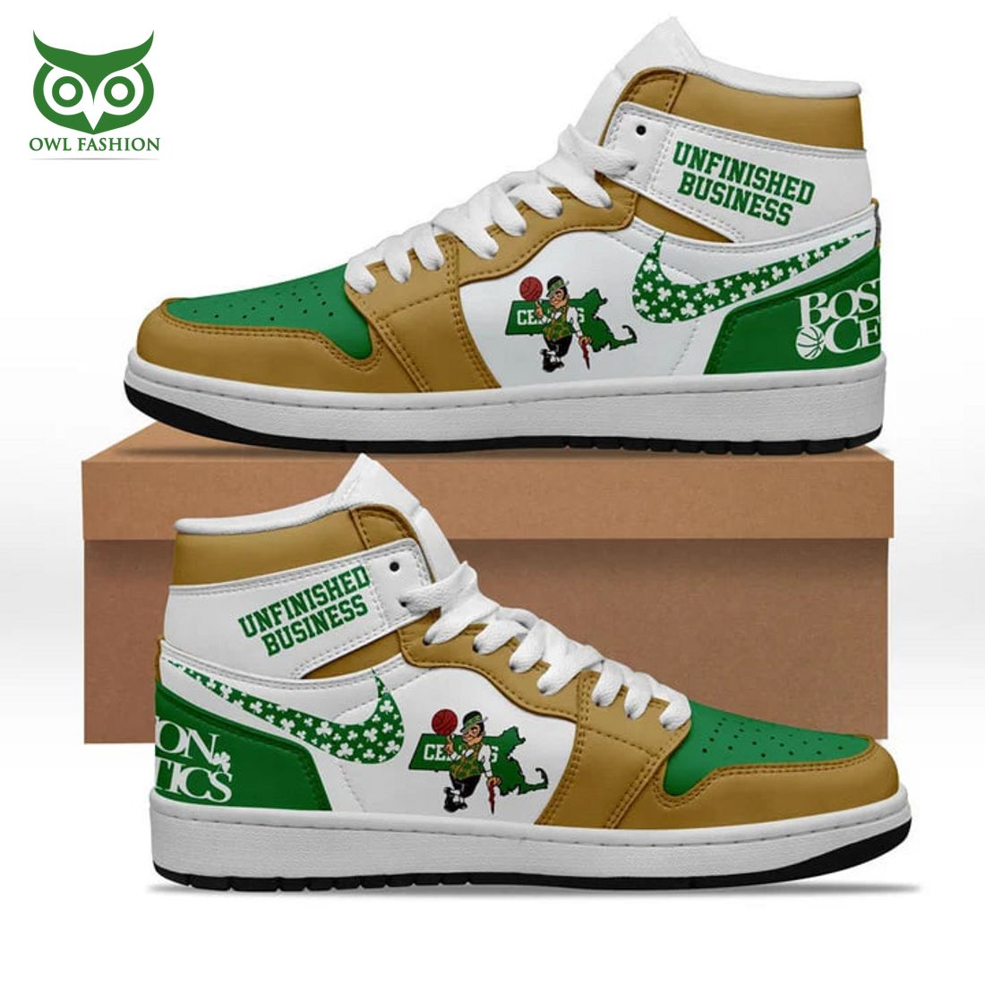 Ideafootwear Boston Celtics AJ1 High Sneakers Shoes For Men And Women 22