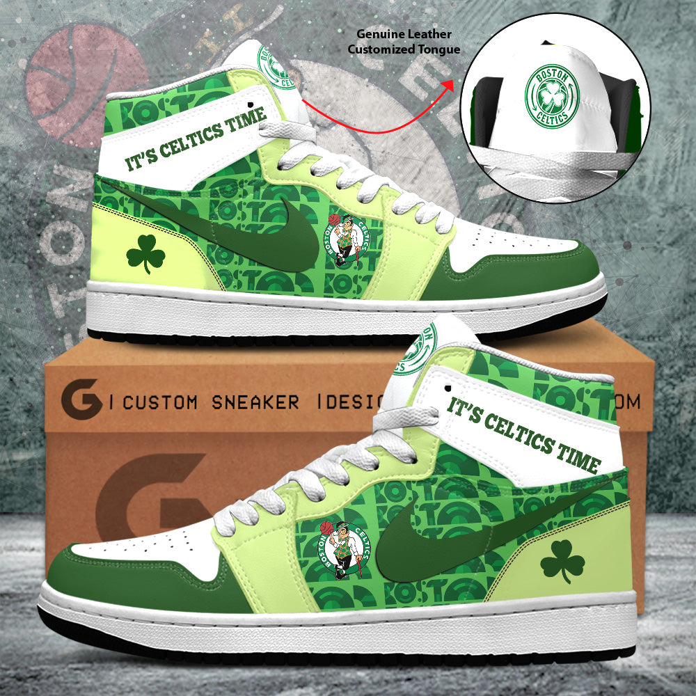 Ideafootwear Boston Celtics AJ1 High Sneakers Shoes For Men And Women 7