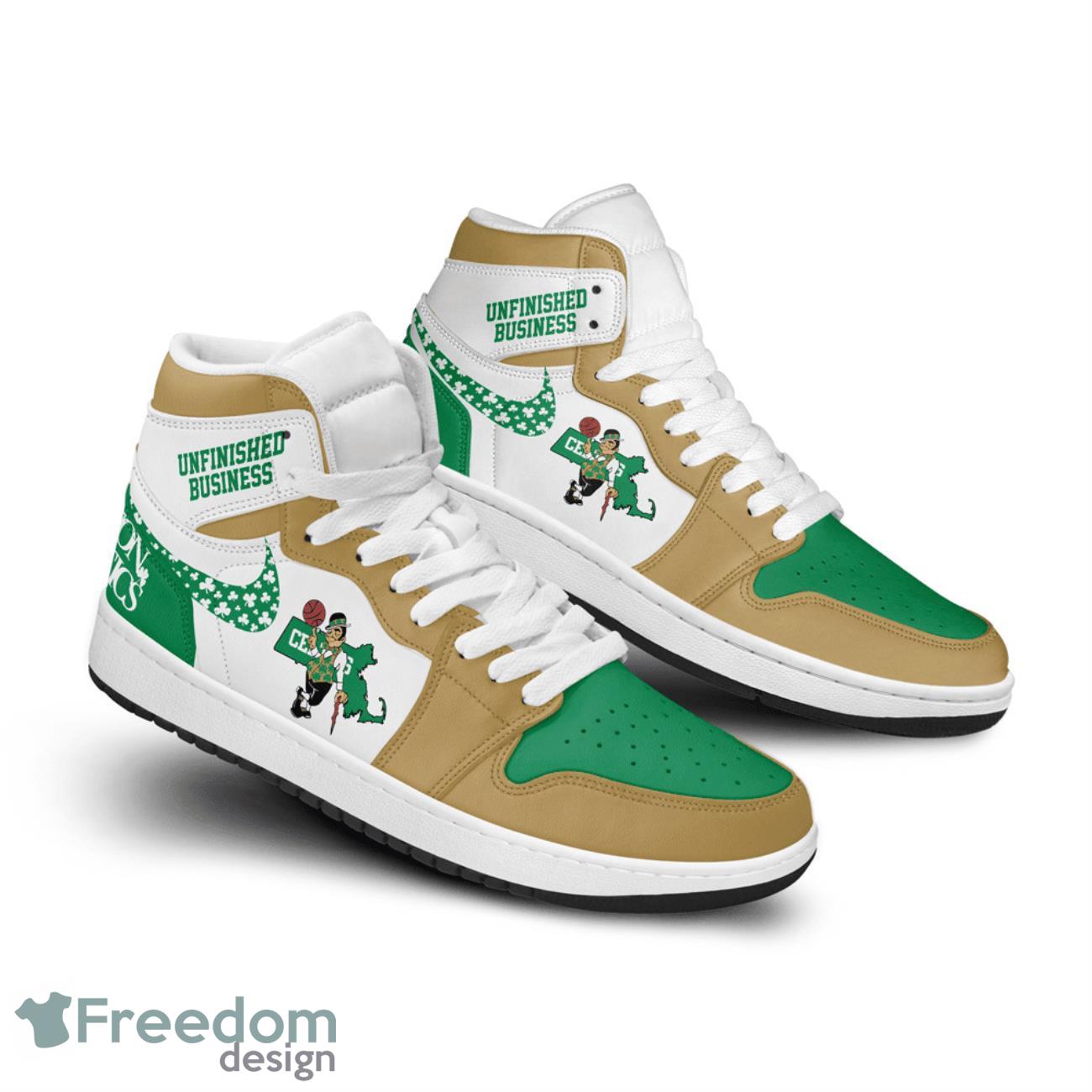 Ideafootwear Boston Celtics AJ1 High Sneakers Shoes For Men And Women 18