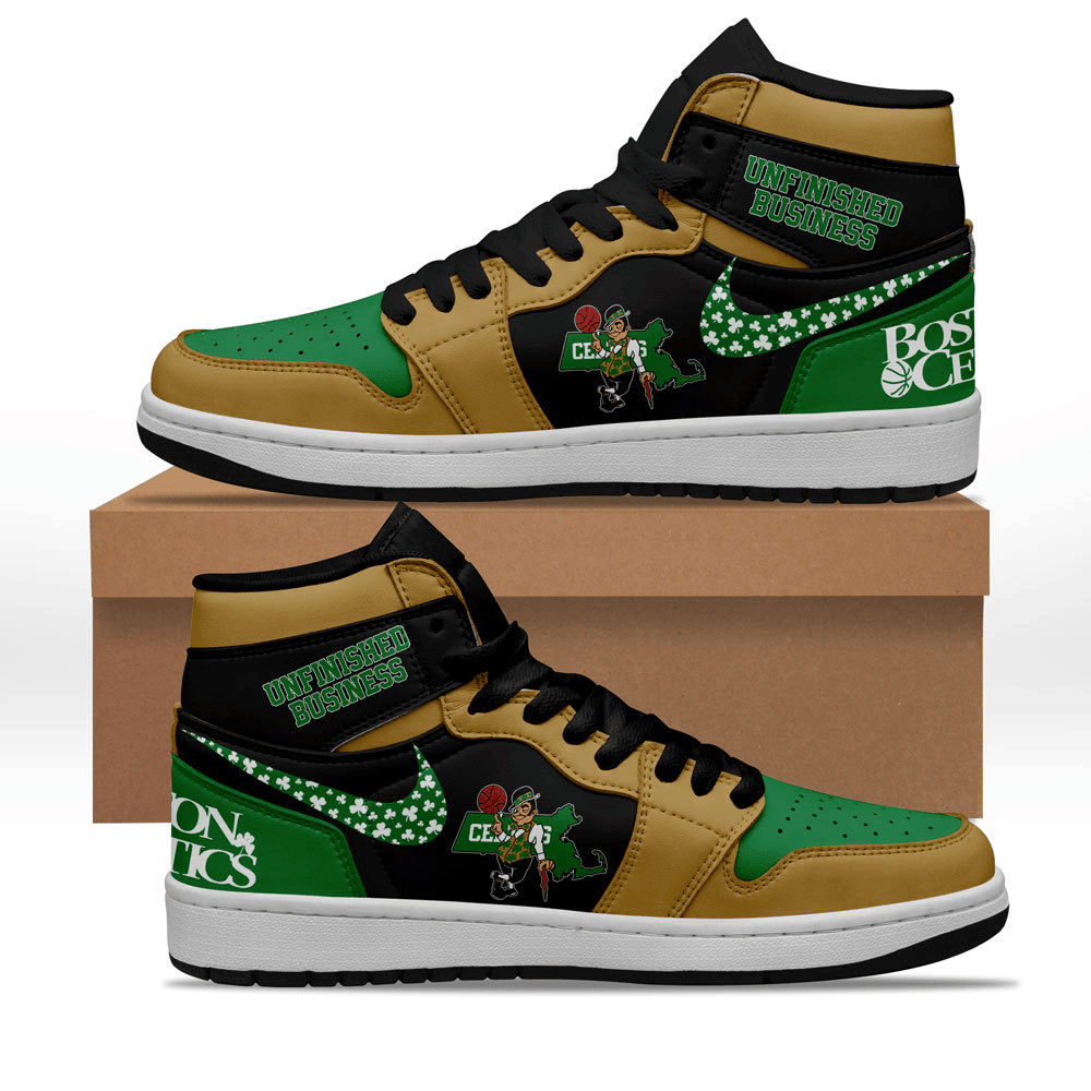 Ideafootwear Boston Celtics AJ1 High Sneakers Shoes For Men And Women 28