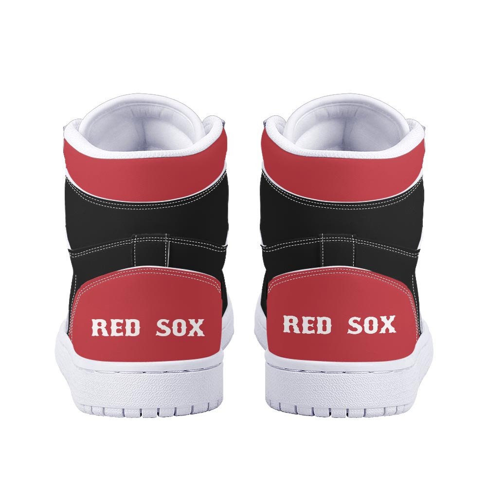 Ideafootwear Boston Red Sox AJ1 High Sneakers Shoes For Men And Women 5