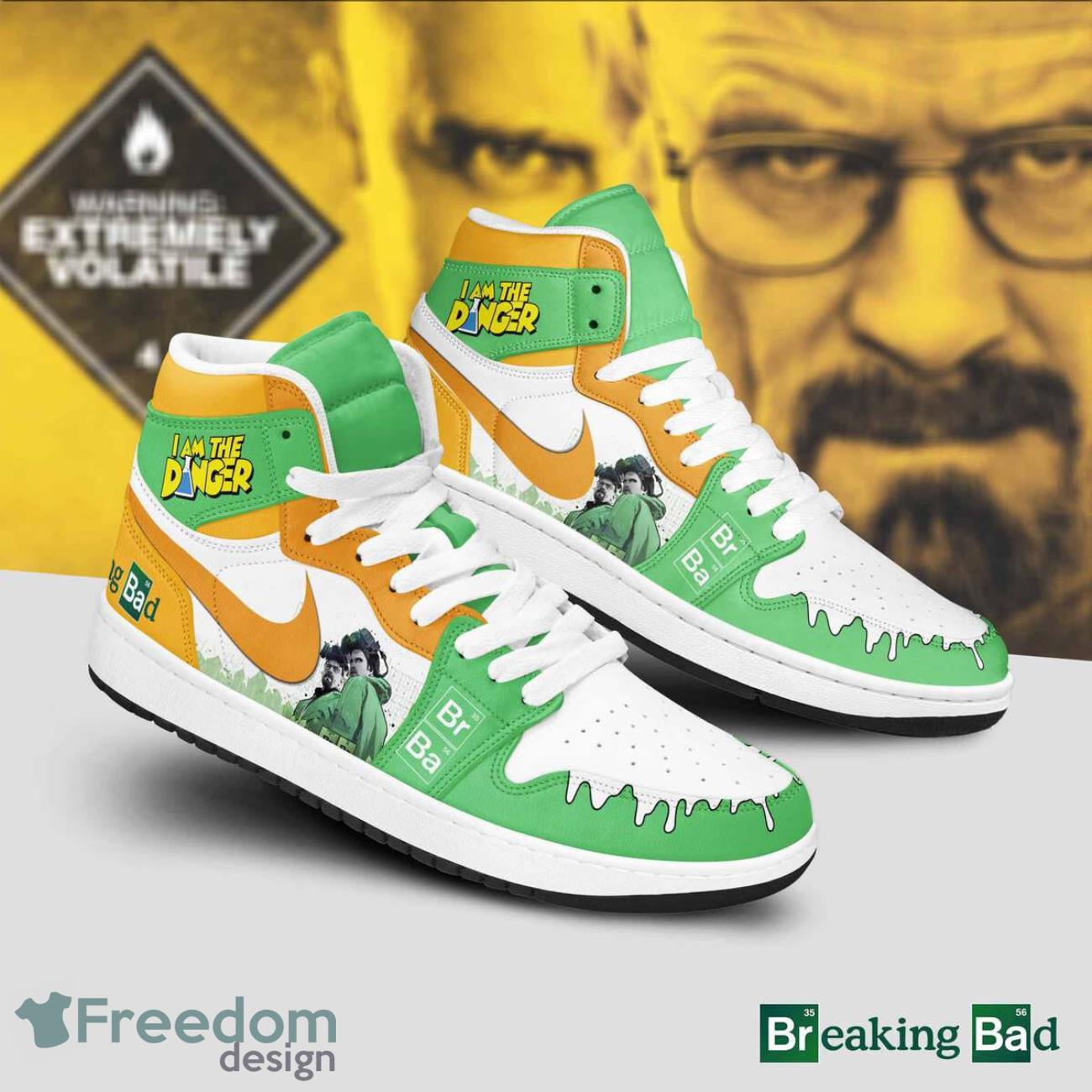 Ideafootwear Breaking Bad AJ1 High Sneakers Shoes For Men And Women 1