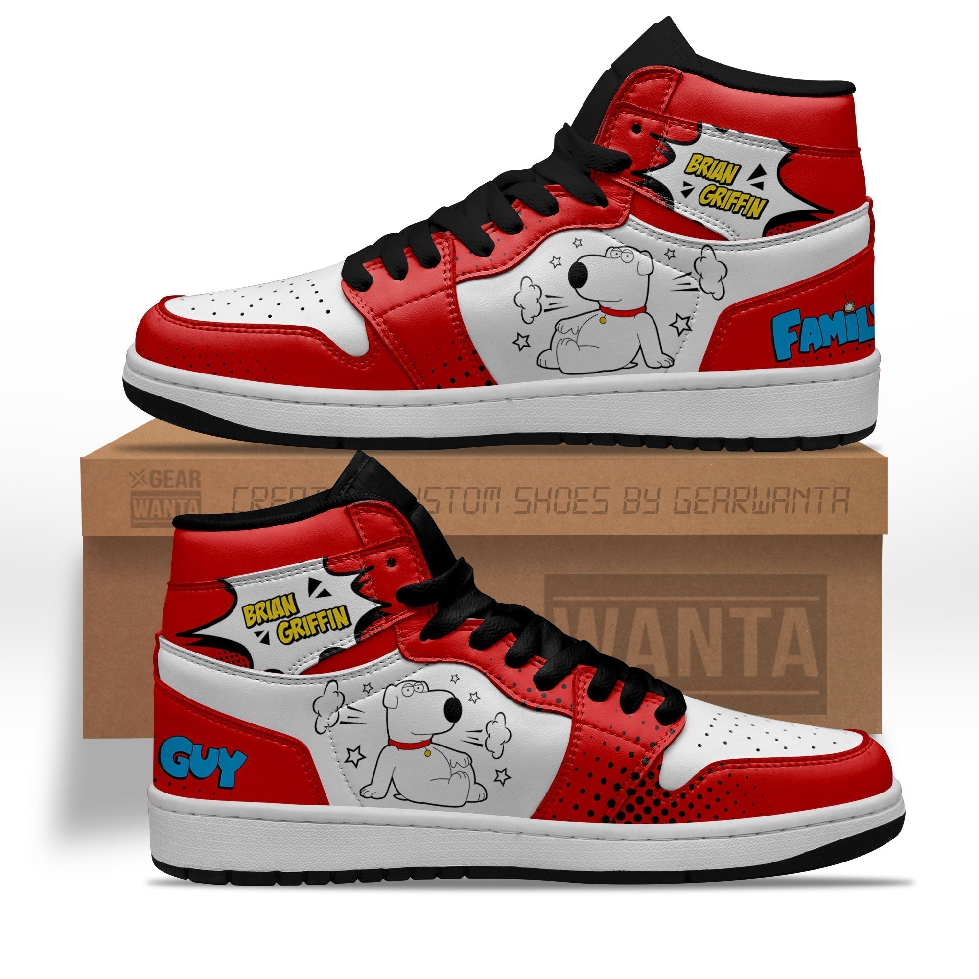 Ideafootwear Brian Griffin AJ1 High Sneakers Shoes For Men And Women 1