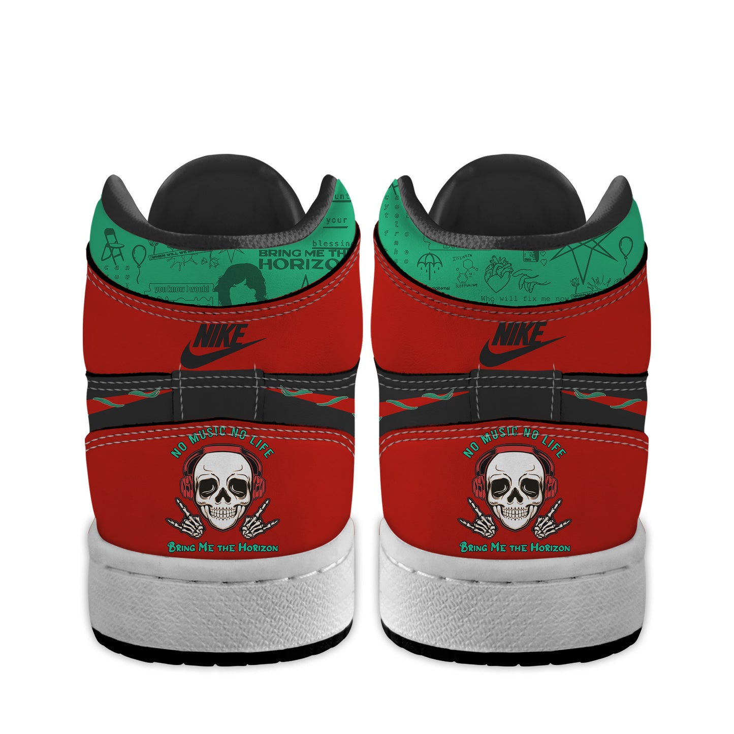 Ideafootwear Bring Me the Horizon AJ1 High Sneakers Shoes For Men And Women 10