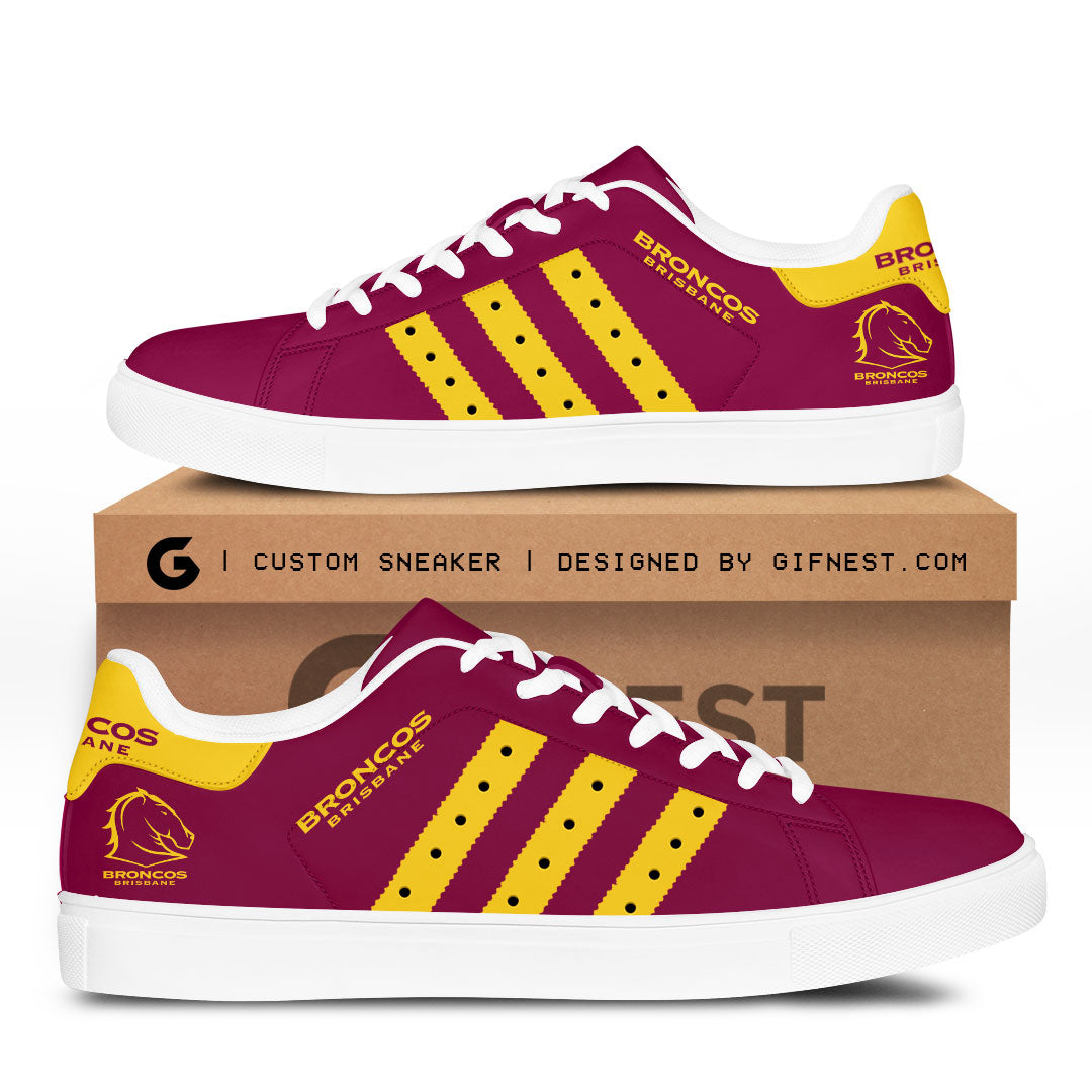 Ideafootwear Brisbane Broncos Skate Stan Shoes Sneakes For Men And Women 2