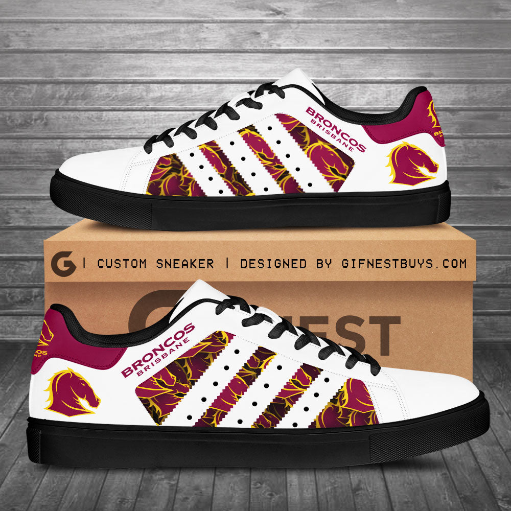 Ideafootwear Brisbane Broncos Skate Stan Shoes Sneakes For Men And Women 4