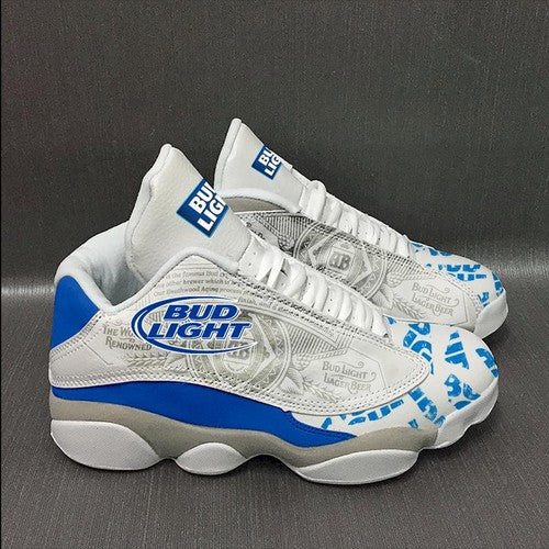 Ideafootwear Bud Light Beer AJ13 Sneakers Shoes For Men And Women 1