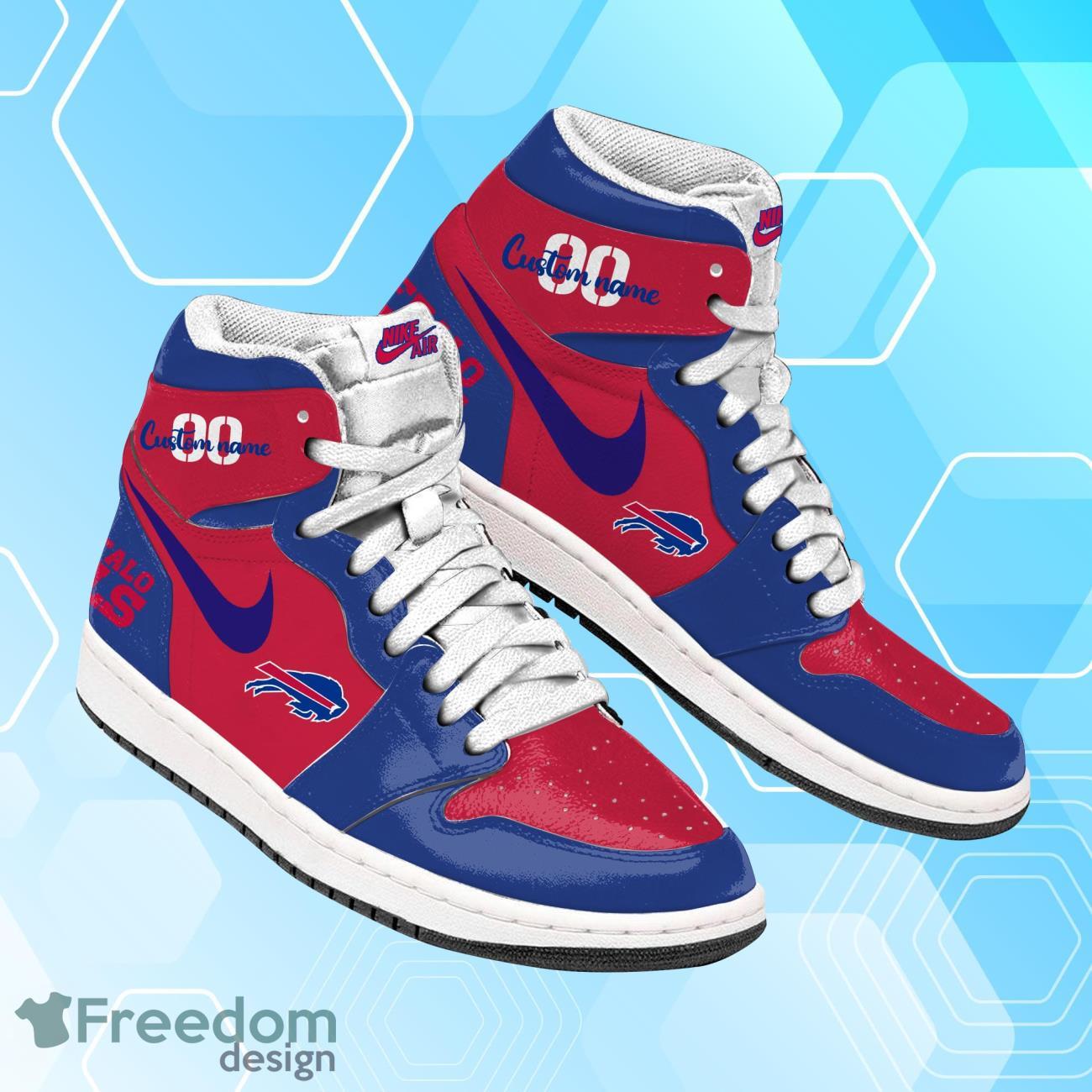 Ideafootwear Buffalo Bills AJ1 High Sneakers Shoes For Men And Women 1