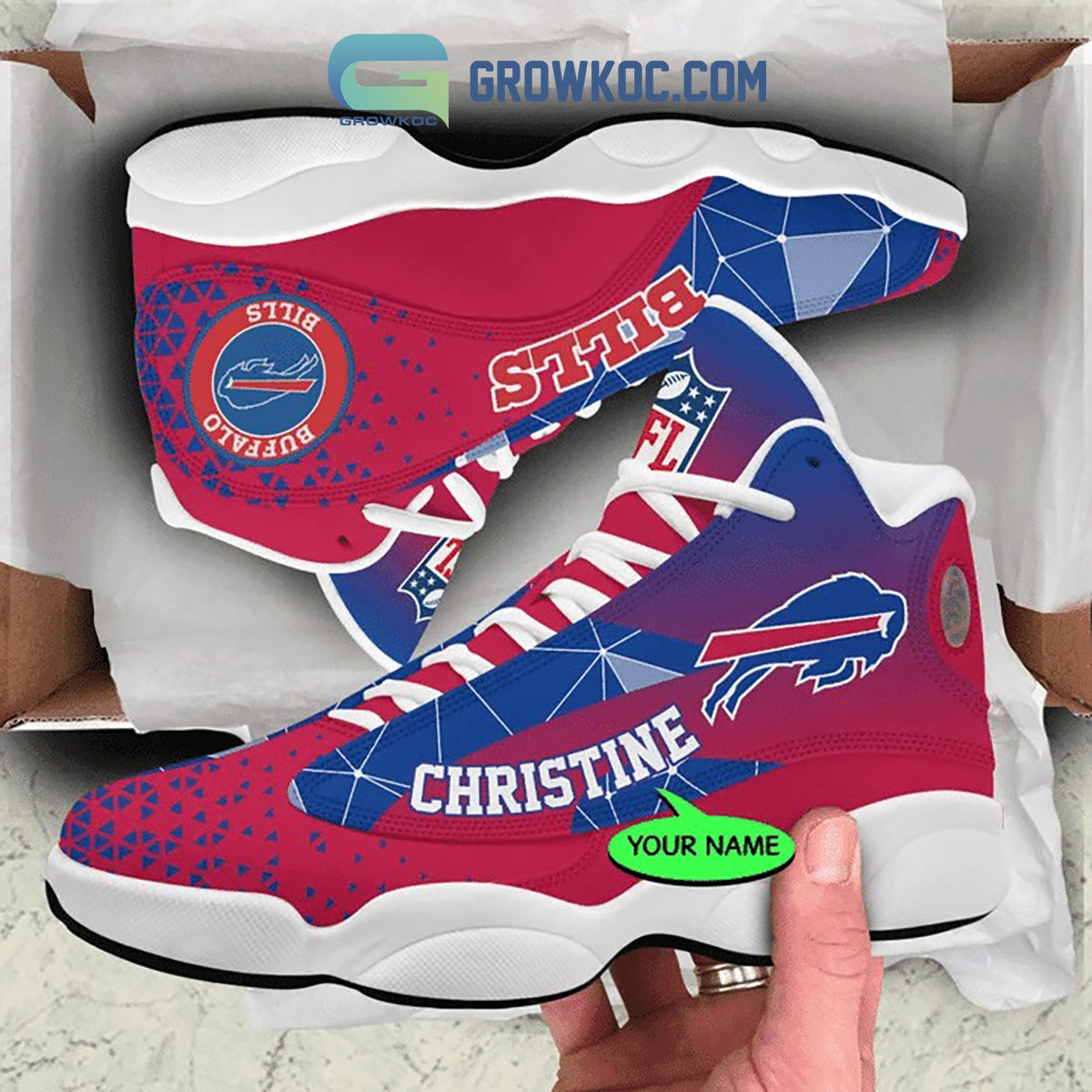 Ideafootwear Buffalo Bills AJ13 Sneakers Shoes For Men And Women 7