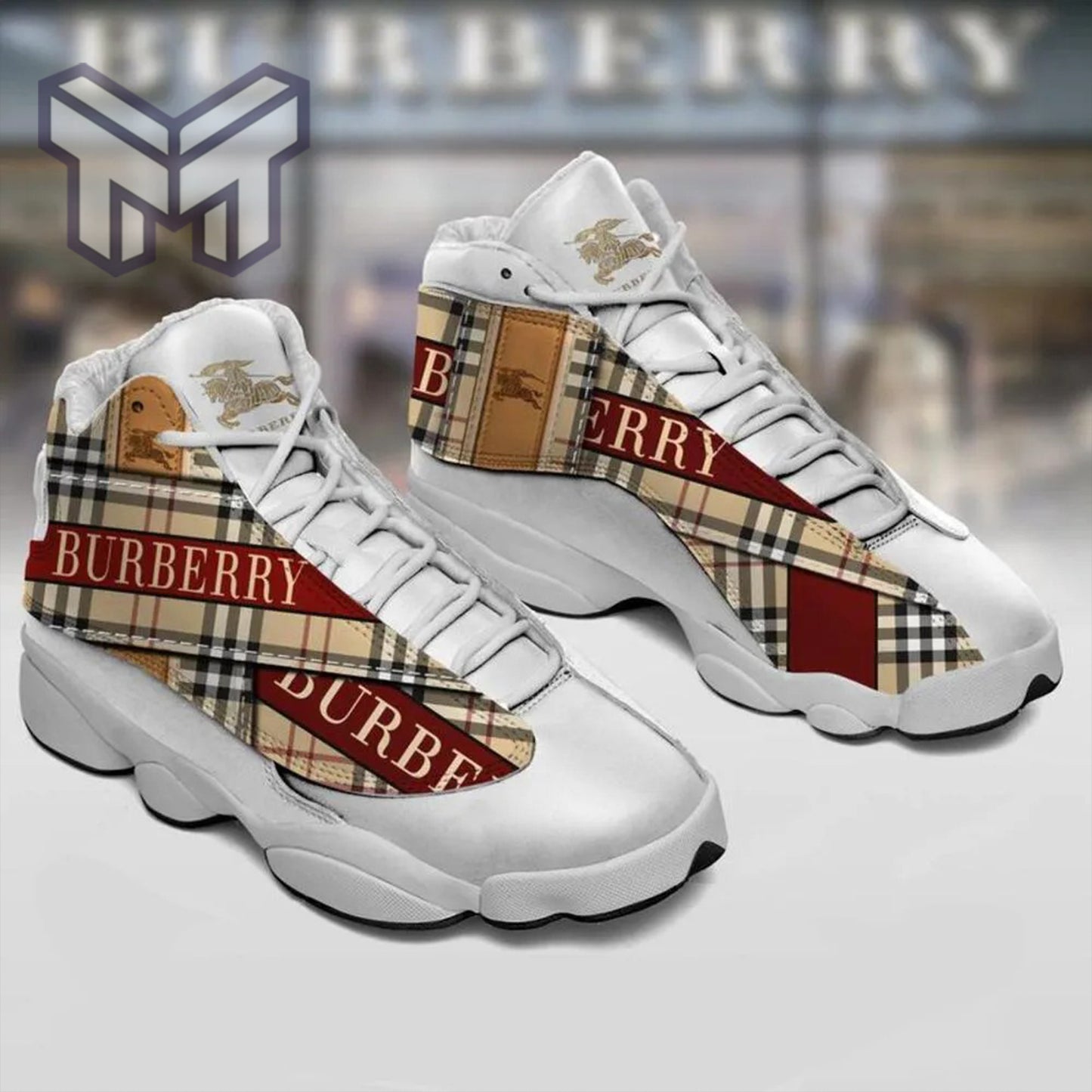 Ideafootwear Burberry AJ13 Sneakers Shoes For Men And Women 2