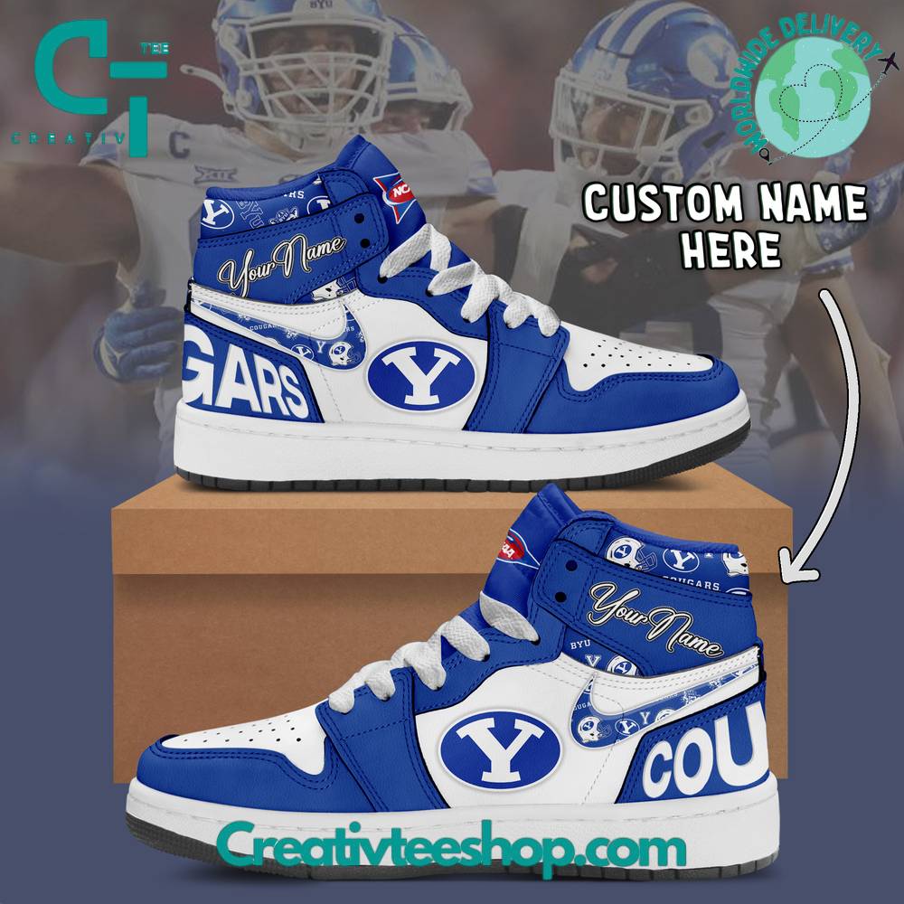 Ideafootwear BYU Cougars AJ1 High Sneakers Shoes For Men And Women 1