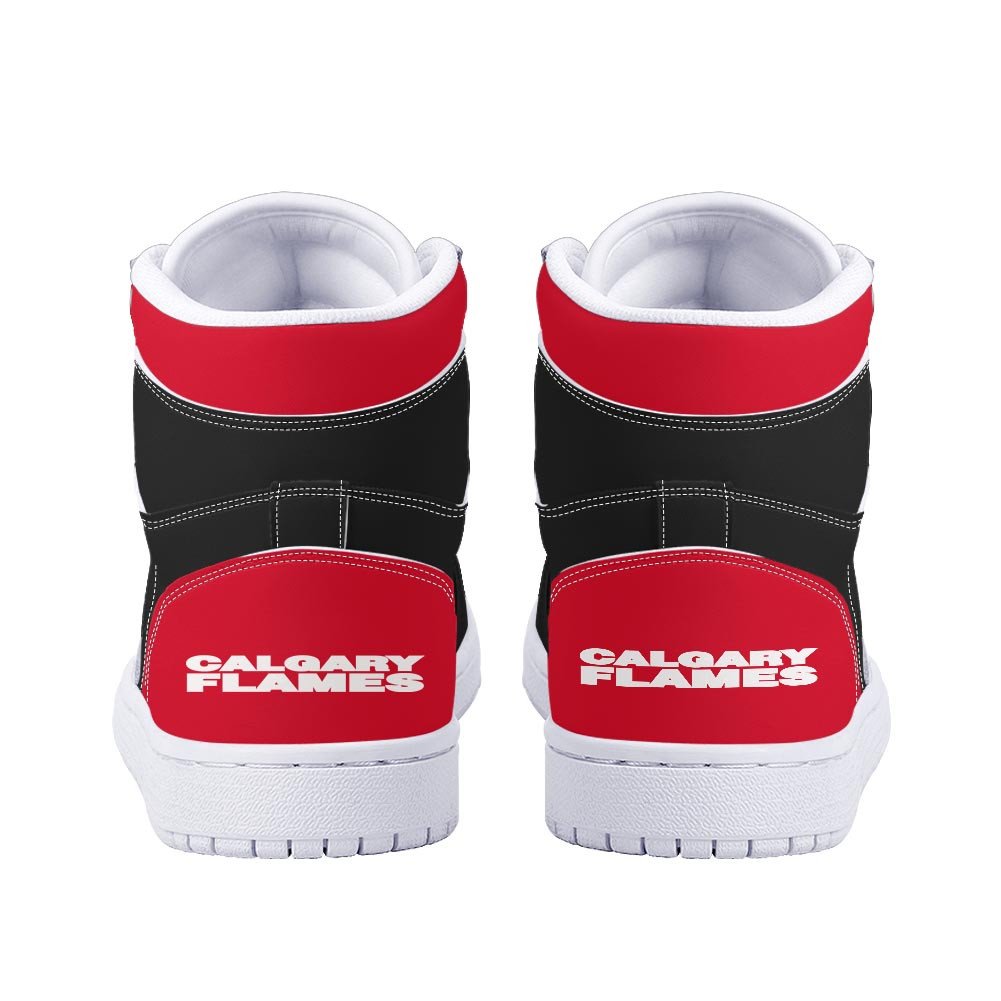 Ideafootwear Calgary Flames AJ1 High Sneakers Shoes For Men And Women 4