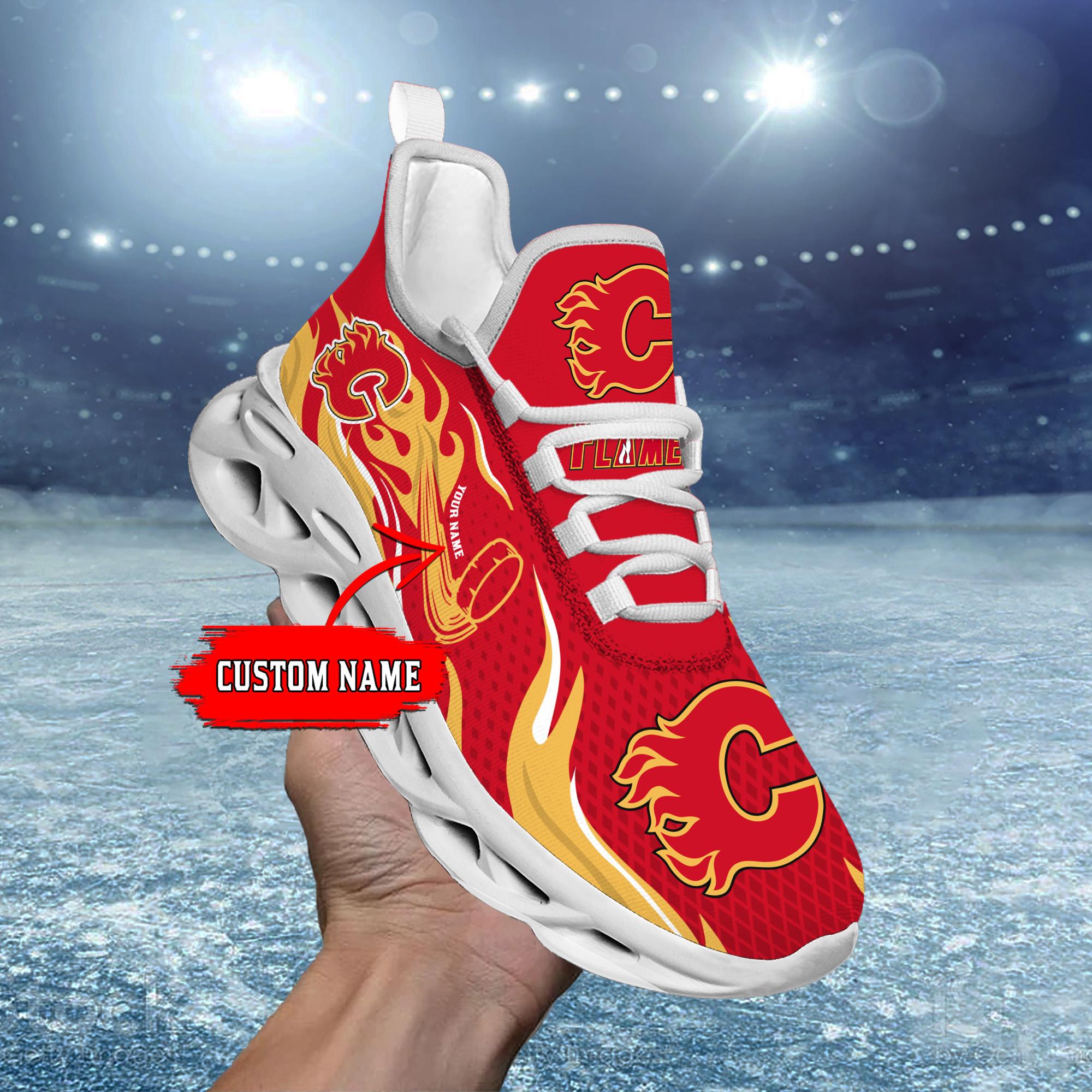 Ideafootwear Calgary Flames Max Soul Shoes Sneakers For Men And Women 3