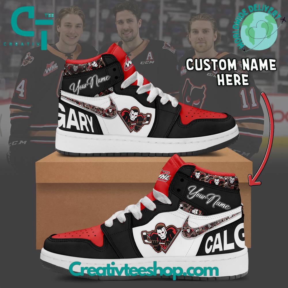 Ideafootwear Calgary Hitmen AJ1 High Sneakers Shoes For Men And Women 1