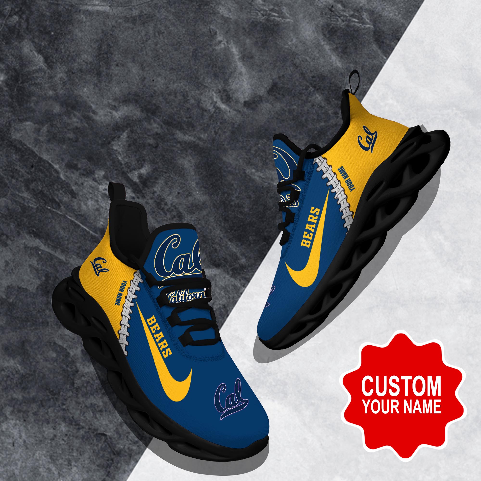Ideafootwear California Golden Bears Max Soul Shoes Sneakers For Men And Women 1