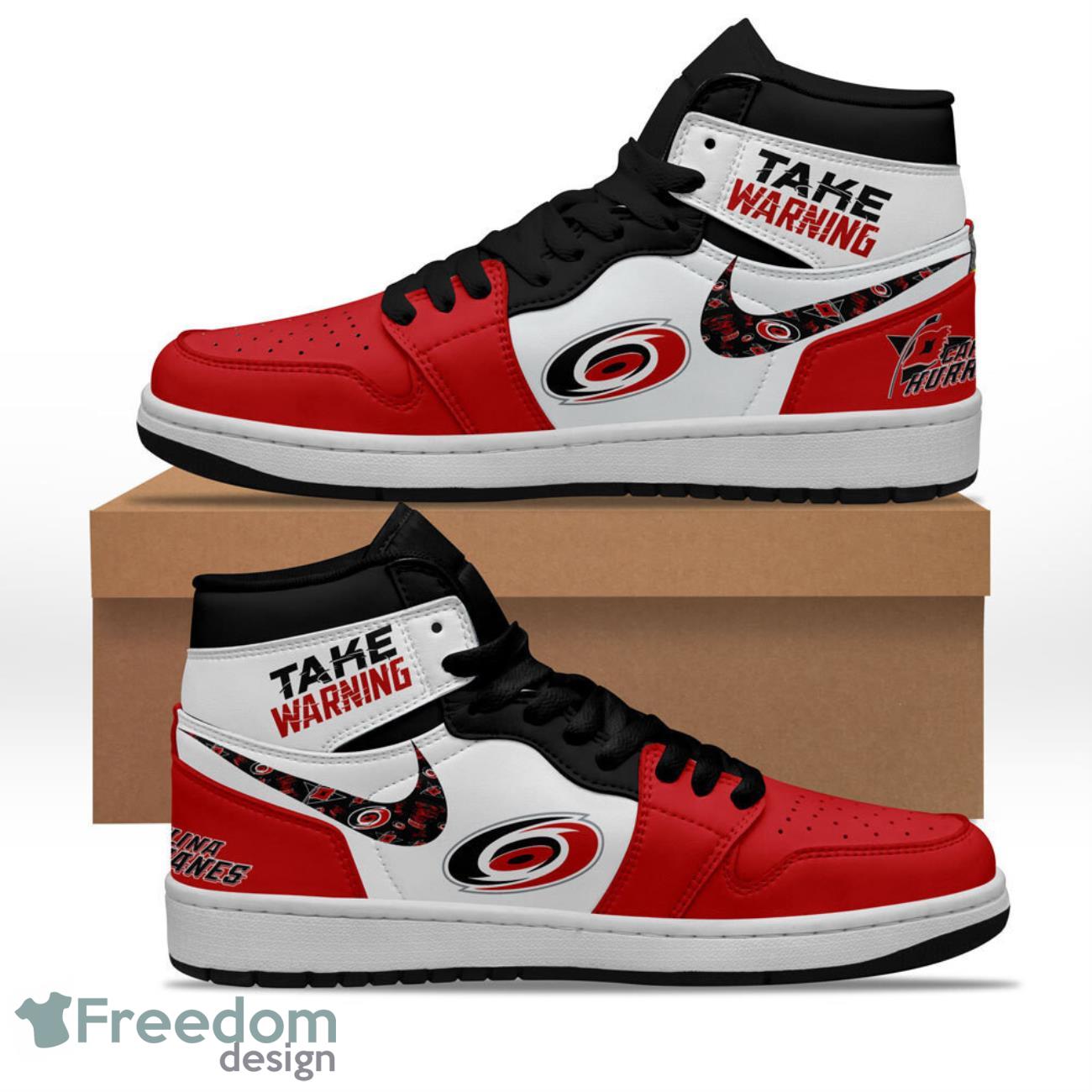Ideafootwear Carolina Hurricanes AJ1 High Sneakers Shoes For Men And Women 4